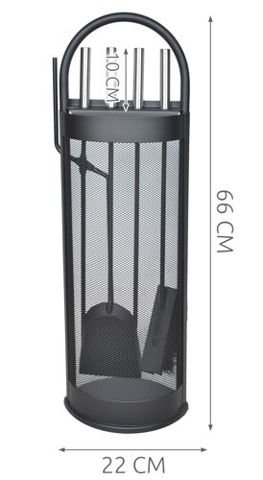 5-dijelni set za kamin/peć Steel