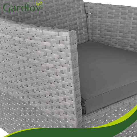 Gray rattan set za sjedenje