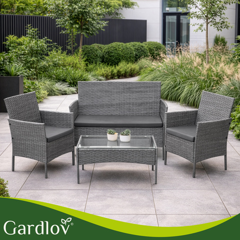 Gray rattan set za sjedenje - slika 5