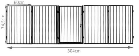 Sigurnosna ograda/vrata 304x74,5cm