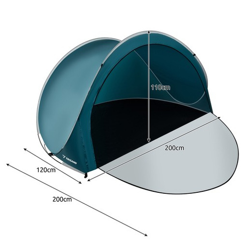 POP UP ŠATOR za plažu za 3 osobe - 200x120x110cm - slika 8