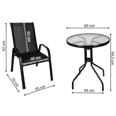 Set stolica i stol Steel